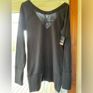 New Reebok Open Back Black Top!